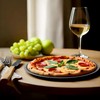DecorRack 13 Inch Alloy Steel Pizza Pan, Non-Stick Coating, Serving