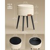 VASAGLE EKHO Collection - Storage Ottoman, Vanity Chair Stool, Synthetic