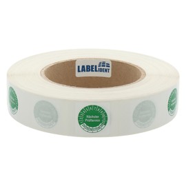 Labelident Cable Test Badges 25 x 70 mm for Cable Diameter 7.5 to 16.5 mm - Next Test Date - 1,000 Test Badges on Roll 2024-2029, Vinyl Green/White