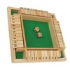 Four Sided Flop Game for Kids Adults Wooden Board Game