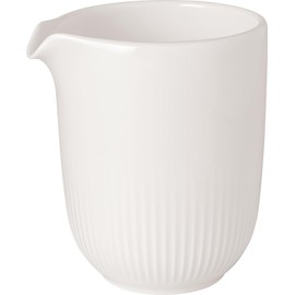 Villeroy & Boch Afina Milk Pitcher, for Milk, Cream and Sauces, Premium Porcelain, Made in Germany, Dishwasher and Microwave Safe, White, 7.5 oz Capacity