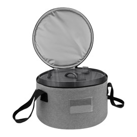 Kingshion Dutch Oven Carry Bag for 10 Inch Oven - Heavy Duty Tote for Camping & Picnic - 4 Quart Pre-Seasoned Cast Iron - Light Gray