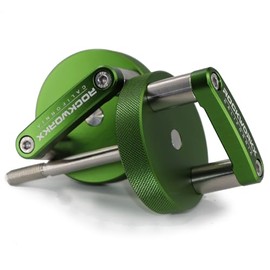 ROCKWORKX 2 in 1 Billet Aluminum JKU Freedom Hard Top Quick Release D-Ring Mounting Knob (2 Piece Set) (Green)