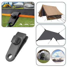 Pack of 30 Tent Tarpaulin Clips, Tent Clips, Tarp Clip Set, Tarp Clips, Tent Clips, Tarpaulin Clip with Ball, Bungee Cord and D-Shape Carabiner for Tents, Tarpaulins, Awnings, Canopies
