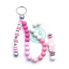 Lalalo Girls' Beaded Counting Keychain with Name, Chain for Primary