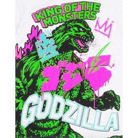 Godzilla Mens Matching Family T-Shirt Green/Purple X-Large