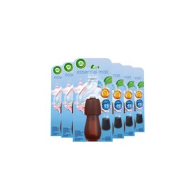 Air Wick Essential Mist Refills, Linen & Petals, Pack 6 x 20ml, Natural Essential Oils, Last up to 270 days, Air freshener