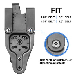 Level II/III Duty Holster Compatible with Glock 17/19/19x/23/31/32/45(Gen1-5), G22(Gen1-4), Holster for Duty Belt, Not Fit G22 Gen5,Ride Height Adjustable, Kydex&Polymer Available, Material Optional