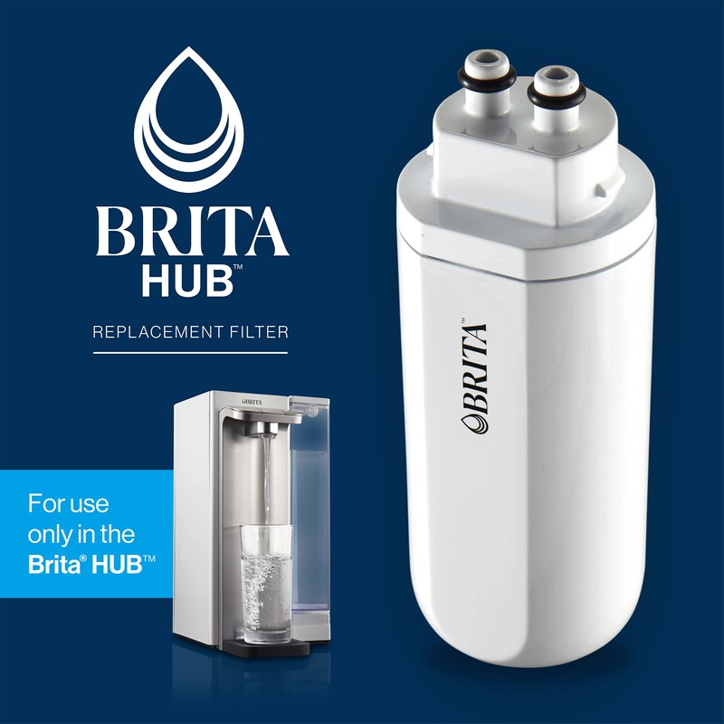 Brita Hub Replacement Water Filter, BPA-Free, Replaces 900 Plastic Water