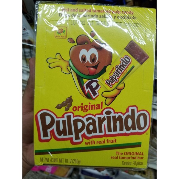 20 PC Original Pulparindo Mexican Candy, Tamarindo Flavor