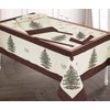 Spode - Fabric Tablecloth, Holiday Home Decor Christmas Tree Tartan