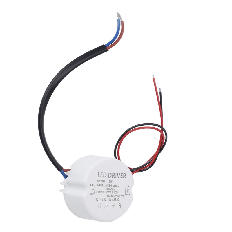 LED Power Supply Driver Waterproof Constant Voltage Transformer 360mA AC85‑265V