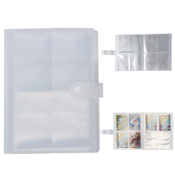 Neoreser Card Binder, Card Holder, Album Folder for Games, Album Book for Cards, 80 Pages and Can Hold 320 Cards, Transparent Waterproof Album for Playing Cards