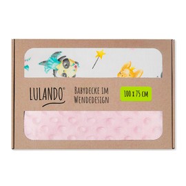 LULANDO Baby Blanket Cuddly Blanket Crawling Blanket 100% Cotton (100 x 75 cm) Super Soft and Fluffy Cuddly Favourite Blanket for Your Baby