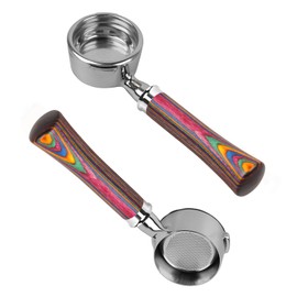 IKAPE Coffee Products, 58mm Bottomless Naked Portafilter Compatible with 58mm Gaggia Espresso Machines (Included 18g Filter Basket) (Colorful)