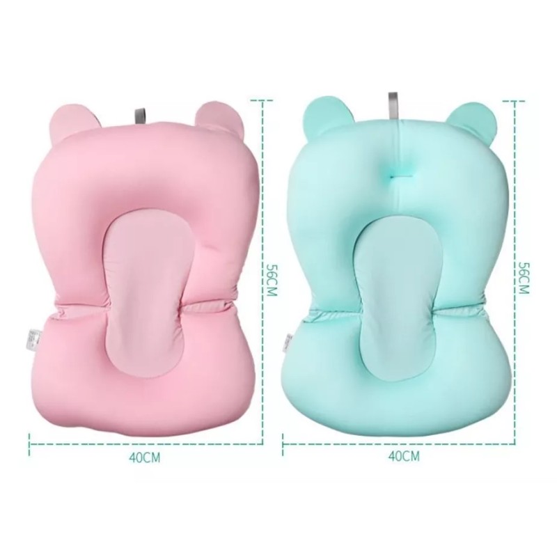 Kazome Soporte Tina Bañera Bebe Cojín Antideslizante Respaldo Color Rosa