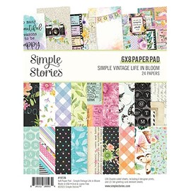 Simple Stories Double-Sided Paper Pad 6"X8" 24/Pkg-Simple Vintage Life In Bloom