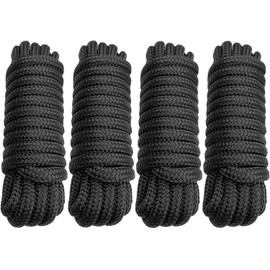 Dock Lines 4 Pack 5/8" x 20' Double Braided Nylon Boat Dock Lines Pre-spliced with a 15" Loop, Easy to Handle Boat Ropes for Docking, Marine-Grade Dock Lines for Boats 5/8 Inch Boat Lines,J-FM TWNTHSD