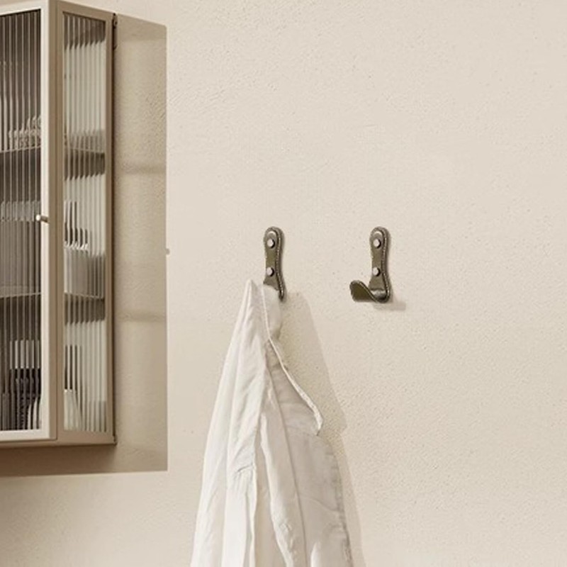 XSGTZMJ 4PCS Coat Hooks Wall, Leather Coat Hook Zinc Alloy