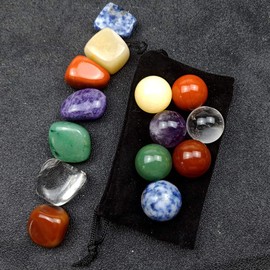WANGCL 14Pcs Healing Crystals Set, Chakra Crystals, Including Gift Boxes And Bags, Suitable for All Kinds of People