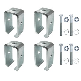 Hi Flame Channel Trolley Track Hanger Bracket for P1834-EG, 1-5/8" X 3-3/4" Intermediate Support Bracket for All 1-5/8" Channel Trolley Track,4 Set