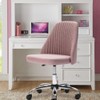 HOMEFLA Home Office Modern Linen Swivel Task Upholstered Fabric Desk