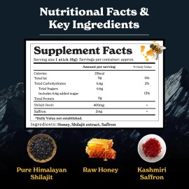 OEM Private Label Pure Himalayan Shilajit Gold Resin Himalayan Shilajit Honey Sticks Organic Boost Energy ImmuneFlavor: Original