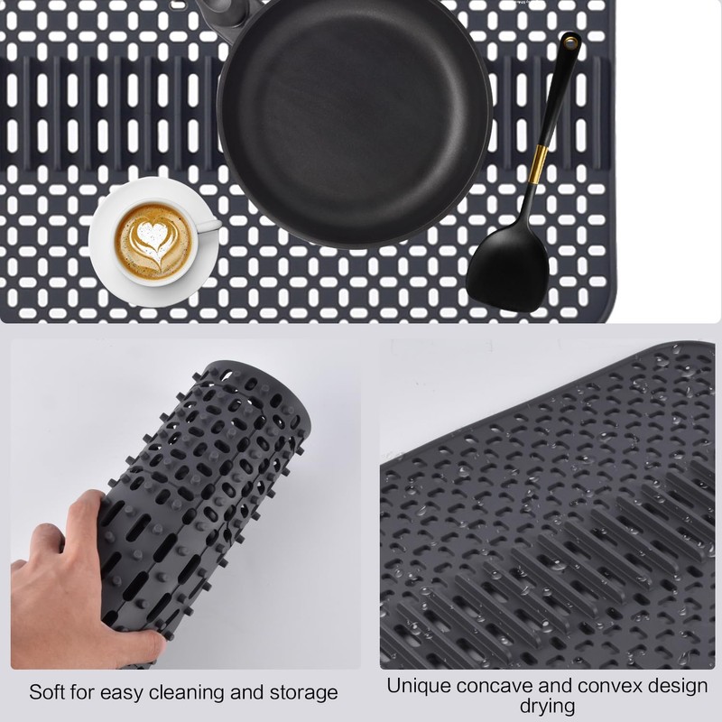 IDOMISMR Kitchen Sink Protector Mat - Protector for Kitchen and