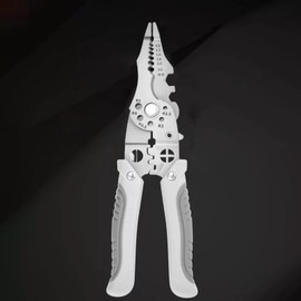 Baoblaze Wire Stripper Bobbin Winder Portable Comfortable Grip Multipurpose Professional Manual Wiring Tool Wire Stripping Tool Cutter, Gray