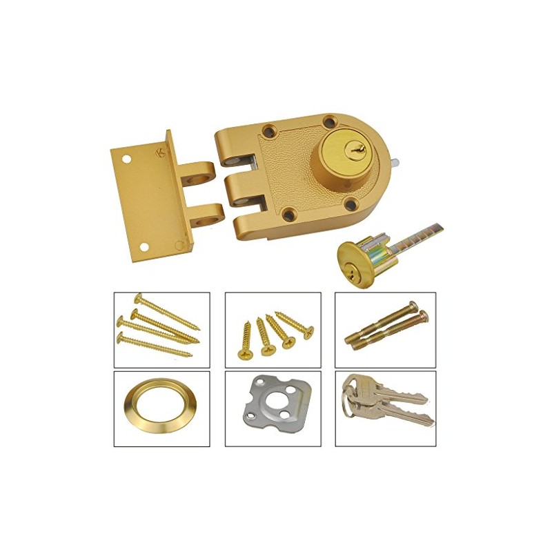 SUMBIN Jimmy Proof Deadbolt Lock with Keyed (double cylinder)