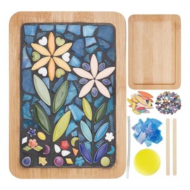 Tagtight DIY Mosaic Craft Set, Mosaic Stones Coaster Set for Adults and Beginners, Decorative Coasters with Rectangular Coaster Base for Handmade Mosaic, DIY Mosaic Art
