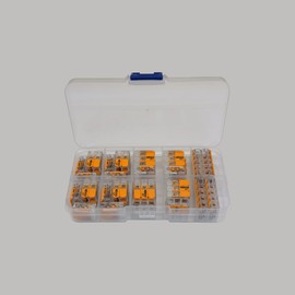 electrical4all Wago Connectors Set Series 221, 32 pieces set Mini Box Connector Cable Mount 221-412 221-413 221-415