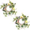 2 Pcs Easter Egg Candle Rings Wreaths Spring Egg and