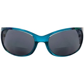 Global Vision Set of 3 Galaxy Womens Bifocal Fashion Motorcycle Sunglasses Blue Pink & Lavender Frames 2.5 Magnification Smoke Lenses