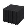 MERITLINE Interlocking 24 PCS Black Drainage Tiles 12 x 12