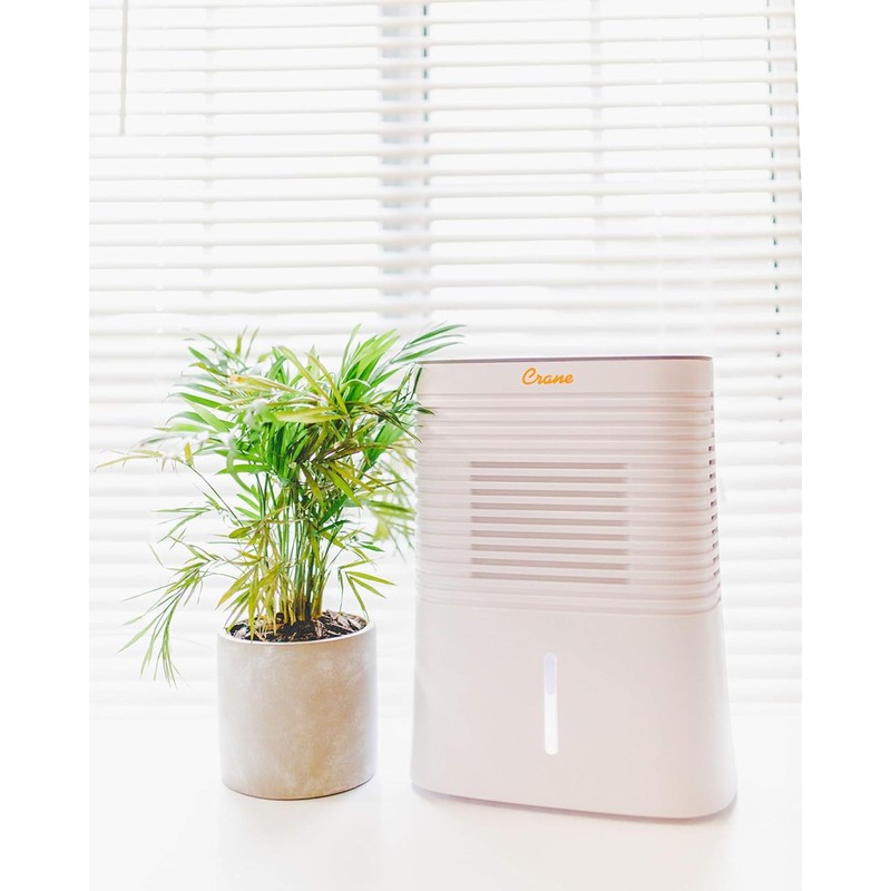 Crane Compact Dehumidifier for 300 Sq Ft Rooms, 0.5 Gallon