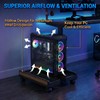 Adjustable CPU Stand,Ventilated PC Stand for Floor/Carpet/Under Desk, 110LBS Computer