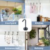Mooche 4Pcs Ceiling Hooks Black,Ceiling Hook for Hanging Plants, 107MM