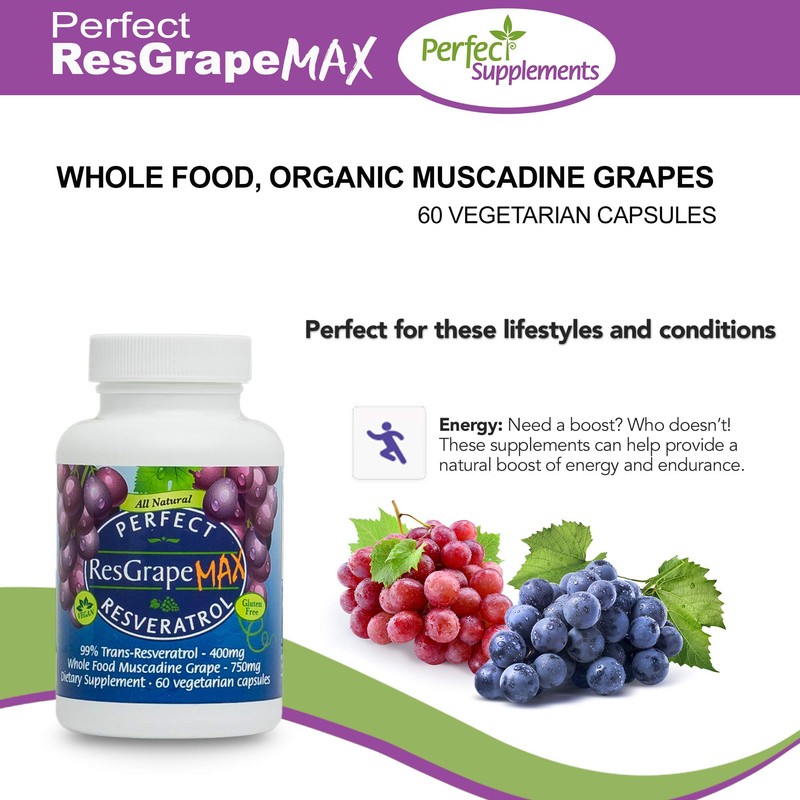 Perfect Supplements – Perfect ResGrape Resveratrol MAX – 60 Capsules