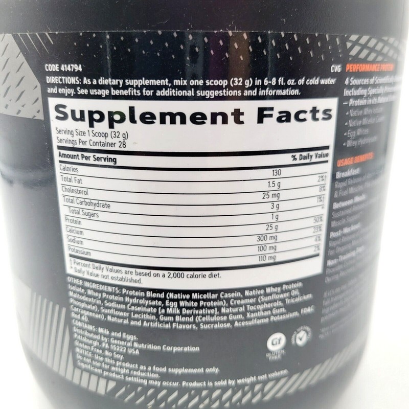 GNC Amp Sustained Protein Blend - Strawberry Milkshake - 31.6oz