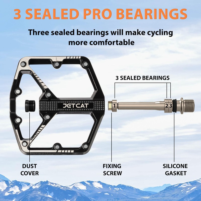 JETCAT Bike Pedals - Sport 112 Black