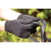Rhinegold Cotton Pimple Grip Horse Riding Gloves - Black -