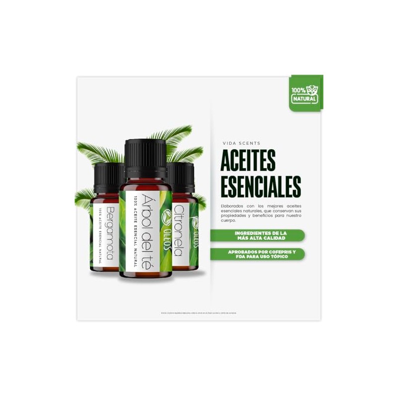 VIDA SCENTS OLEOS Aceite Esencial de Bergamota 10 ML 100%