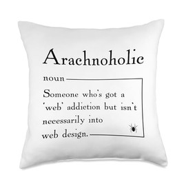 Spider Lover Arachnid Cobweb Terrarium Tarantula Throw Pillow