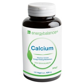 Natural Calcium Citrate 90 mg - High Bioavailability - High Dose - Vegan - GMO Free - Premium Quality from Germany - 180 VegeCaps