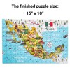 Terra Puzzles Mexico Map Wooden Jigsaw Puzzle 152 Piece, 15x10