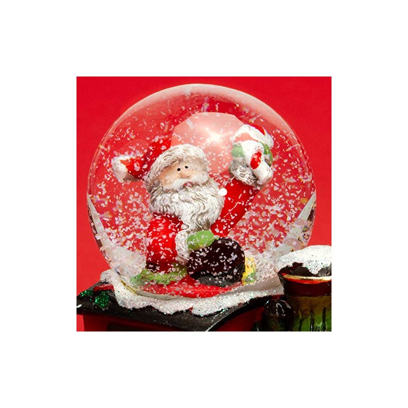 SIKORA SK06 Small Glass Decorative Snow Globe Santa Claus in