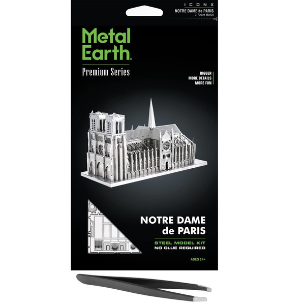Metal Earth Fascinations Premium Series Notre Dame Cathedral 3D Metal