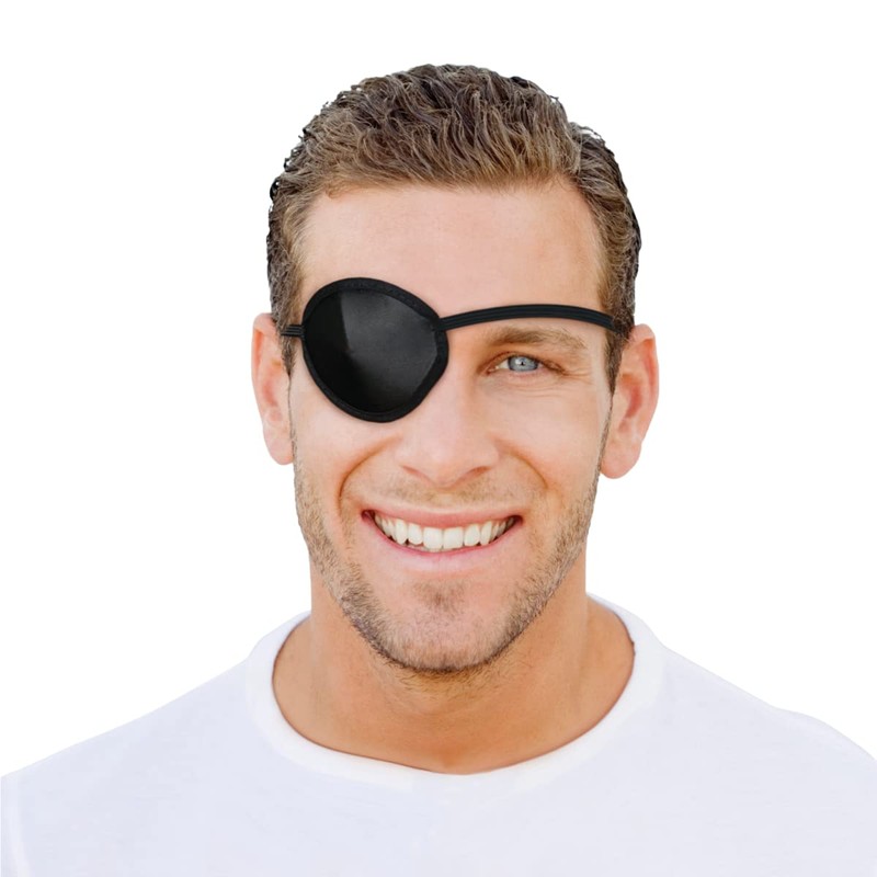 Flents Eye Patch, Black, Concave Shape for Pressure-Free Comfort, One
