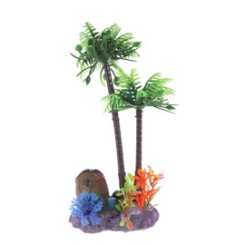 FONDOTIN 1pc Artificial Coconut Tree Plant for Fish Tank Decoration Realistic Aquarium Ornament Safe Material Enhances Natural Environment for Aquariums and Fish Tanks